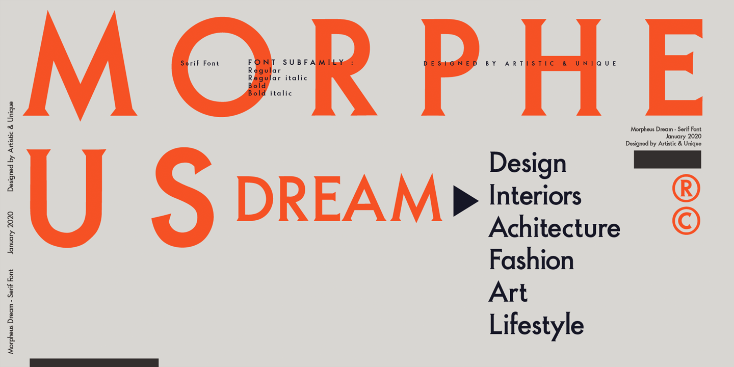Morpheus Dream Bold Font preview